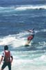 Hookipa Beach, 1998. Robby Naish is competiting. Don Montague notes his boss's fast progress